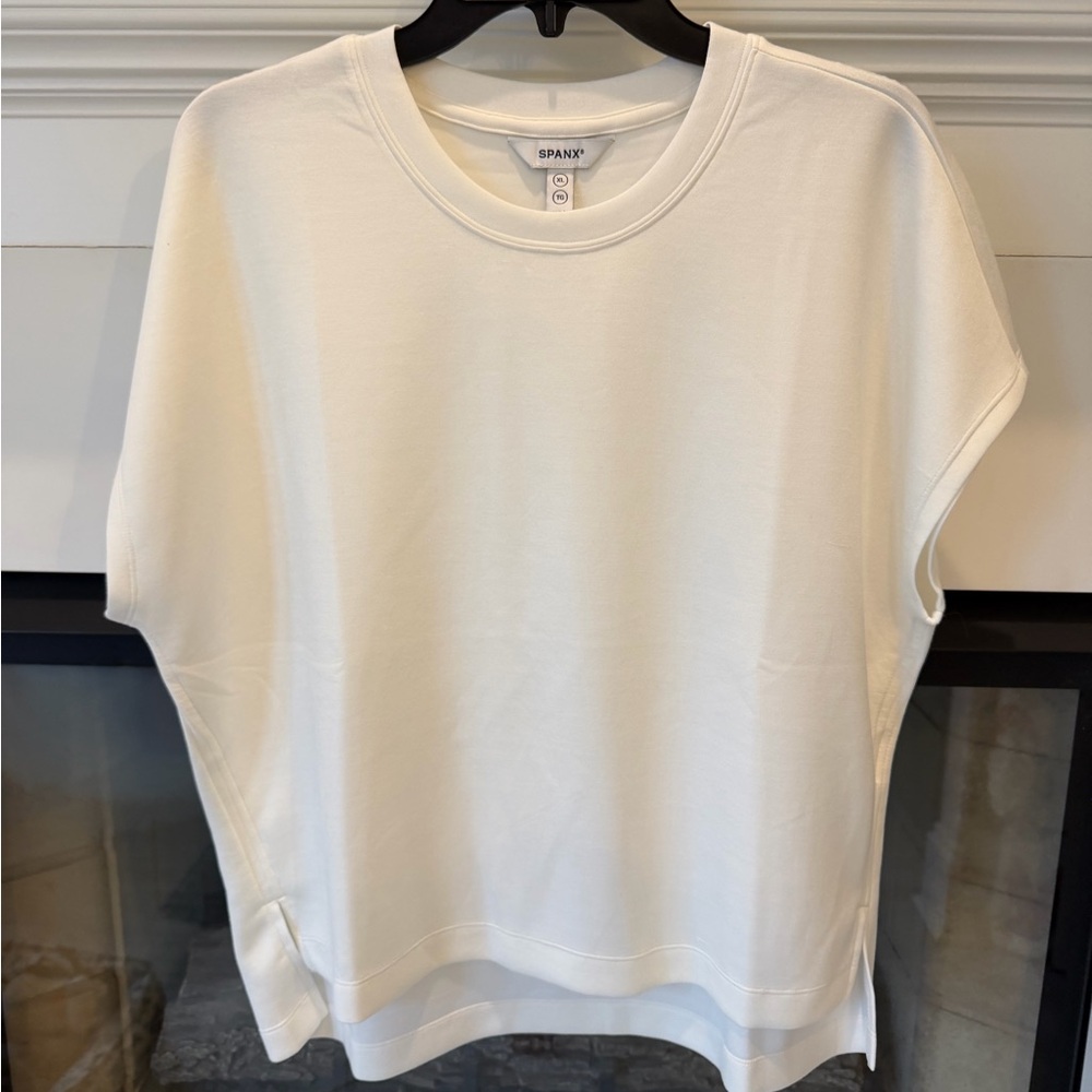 SPANX AirEssentials Cream Short Sleeve Tee NWOT